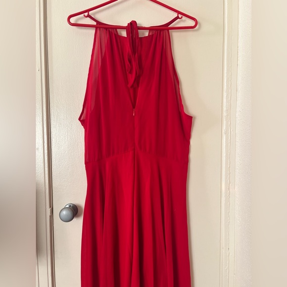 GYK Brand XXL Red Chiffon Dress - Picture 6 of 10